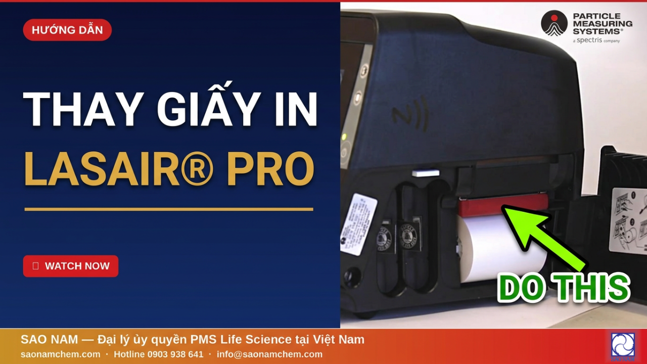 Hướng Dẫn thay giấy in cho máy đếm tiểu phân Lasair® Pro